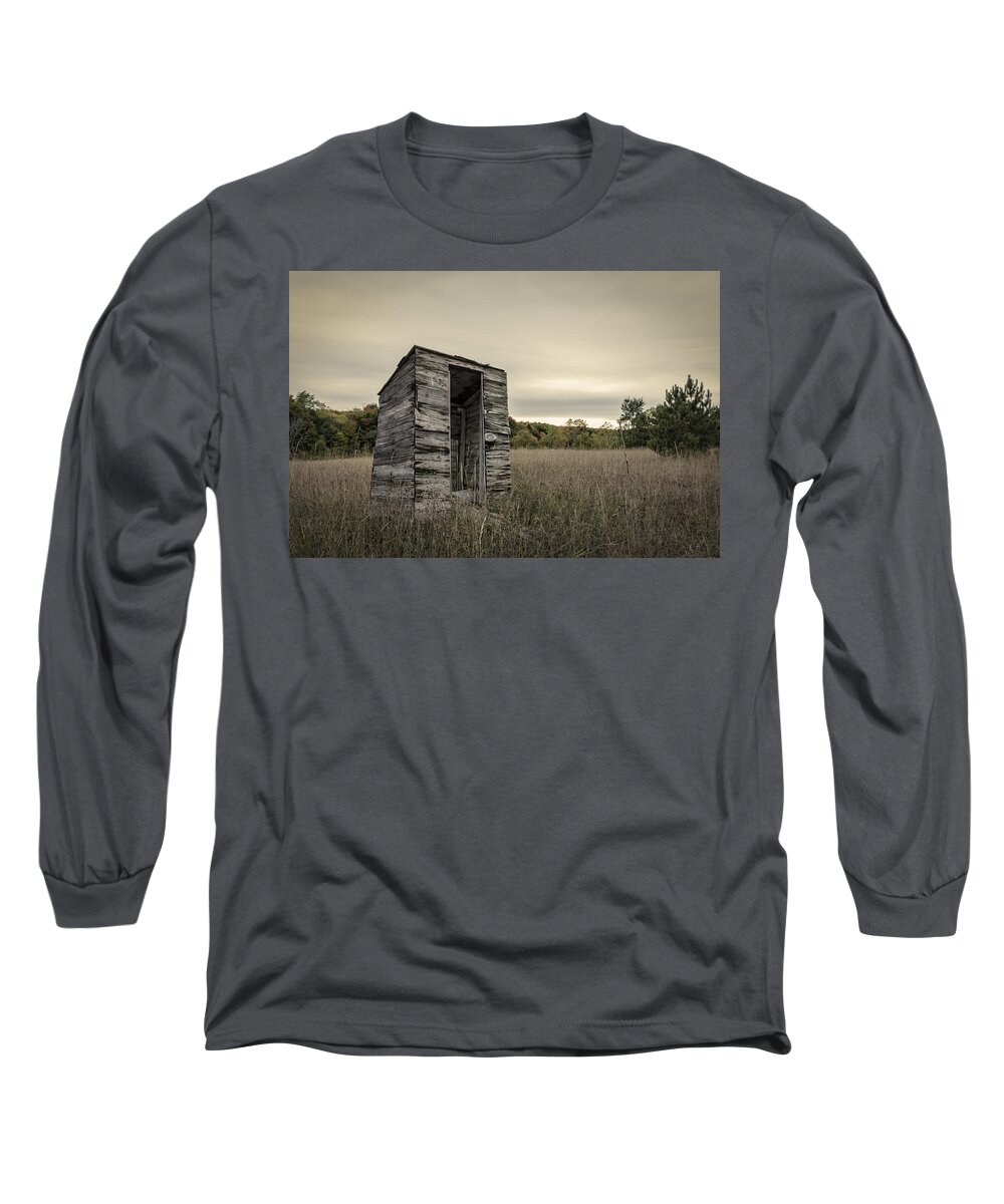 Outhouse Long Sleeve T-Shirt featuring the photograph Out Of Order by Steve L'Italien