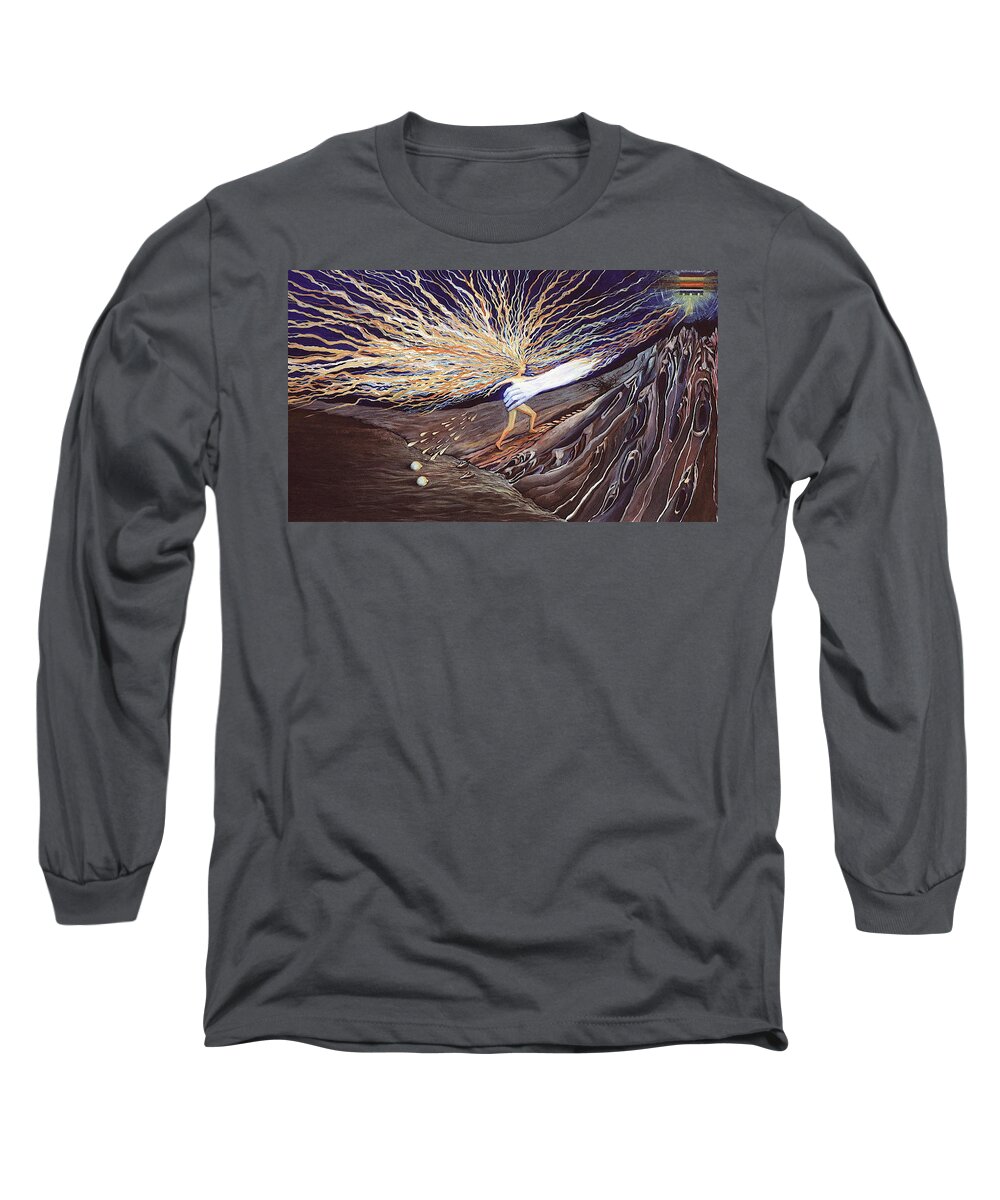 Christian Long Sleeve T-Shirt featuring the painting Out of the Miry Clay by Jeanette Jarmon