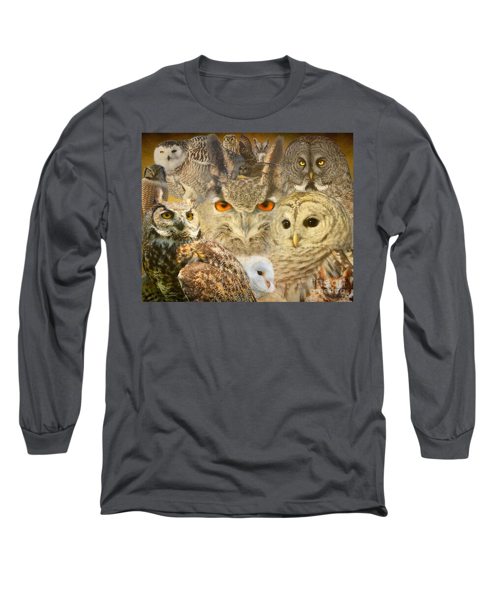 Owls Long Sleeve T-Shirt featuring the photograph OWL you need is LOVE by Heather King