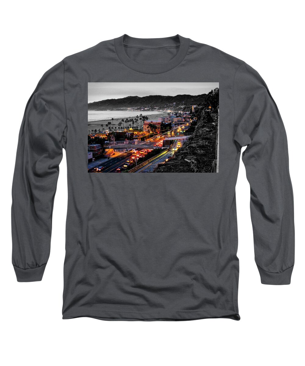 Pacific Coast Highway Long Sleeve T-Shirt featuring the photograph P C H At Twilight by Gene Parks