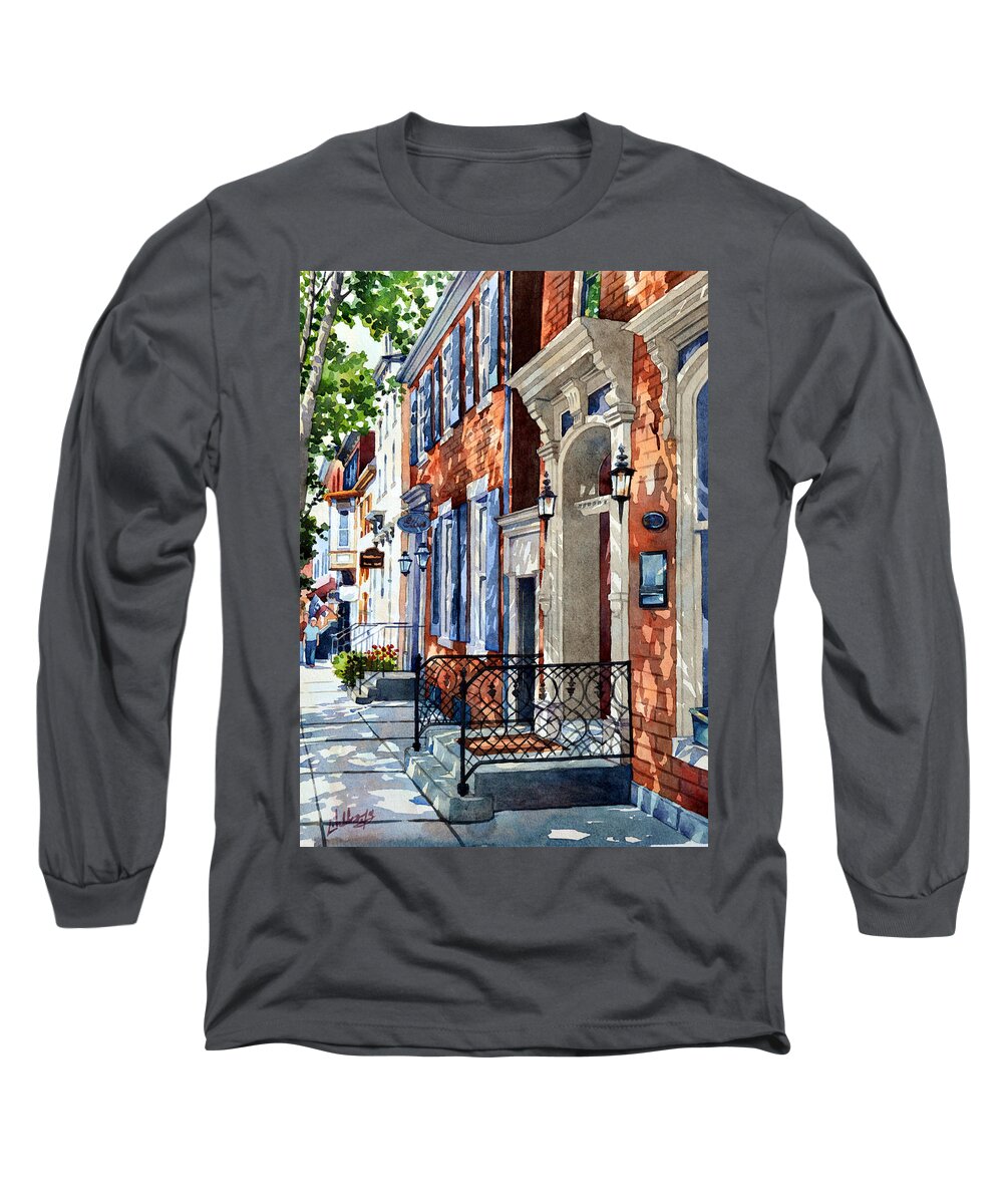 Landscape Long Sleeve T-Shirt featuring the painting Painted Memories by Mick Williams