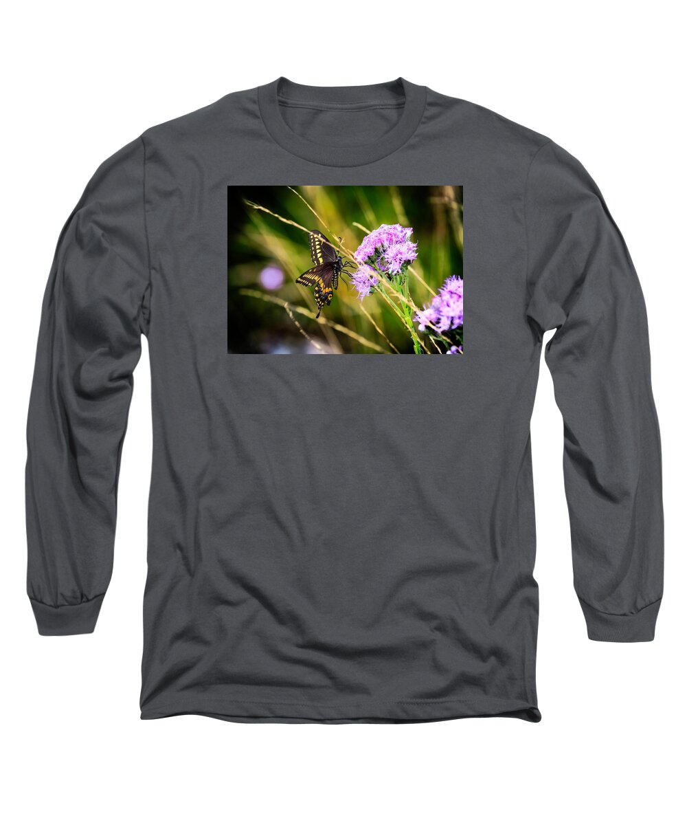 Palamedes Swallowtail Long Sleeve T-Shirt featuring the photograph Palamedes Swallowtail by Christopher Perez
