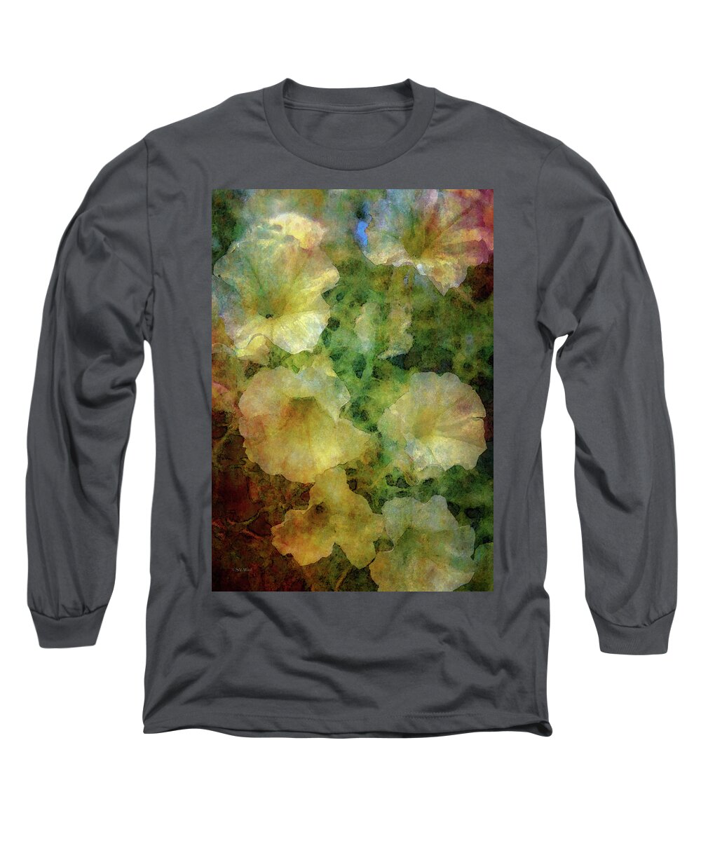 Impression Long Sleeve T-Shirt featuring the photograph Pale Petunias 5146 IDP_2 by Steven Ward