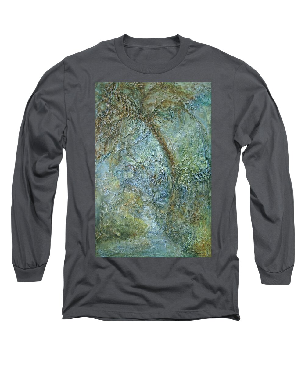 Landscape Long Sleeve T-Shirt featuring the painting Path of Invitation by Roberta Rotunda