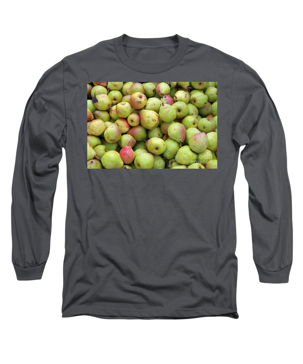 Green Color Long Sleeve T-Shirt featuring the photograph Pear Harvest by Bruce Block