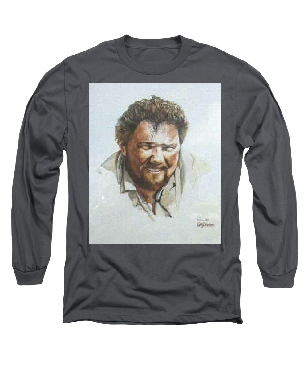 Per Nielsen Long Sleeve T-Shirt featuring the painting Per by Tim Johnson