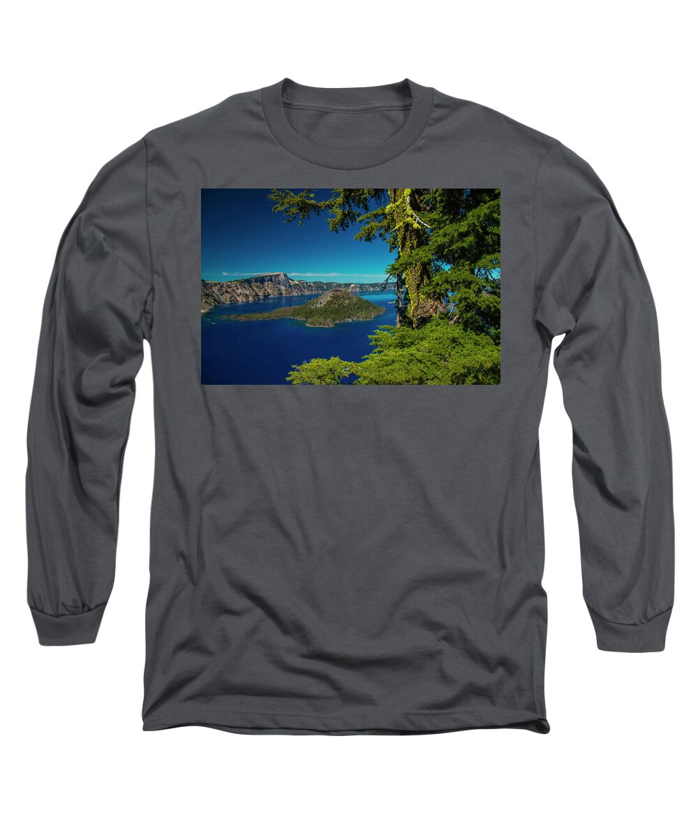 Crater Lake Long Sleeve T-Shirt featuring the photograph Perfect Picture Frame by Doug Scrima