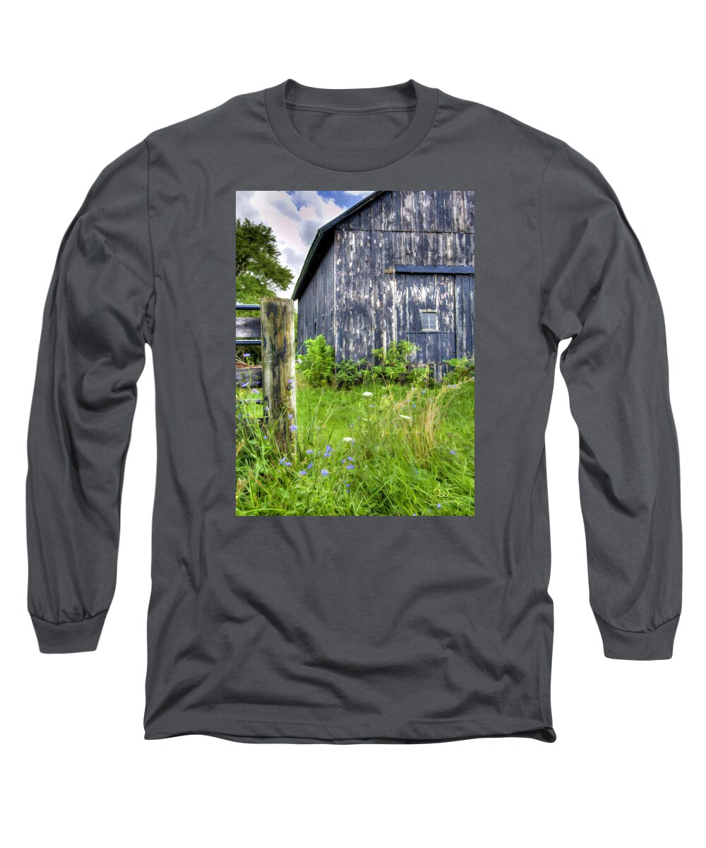 Landscape Long Sleeve T-Shirt featuring the photograph Phillip's Barn #3 by Sam Davis Johnson