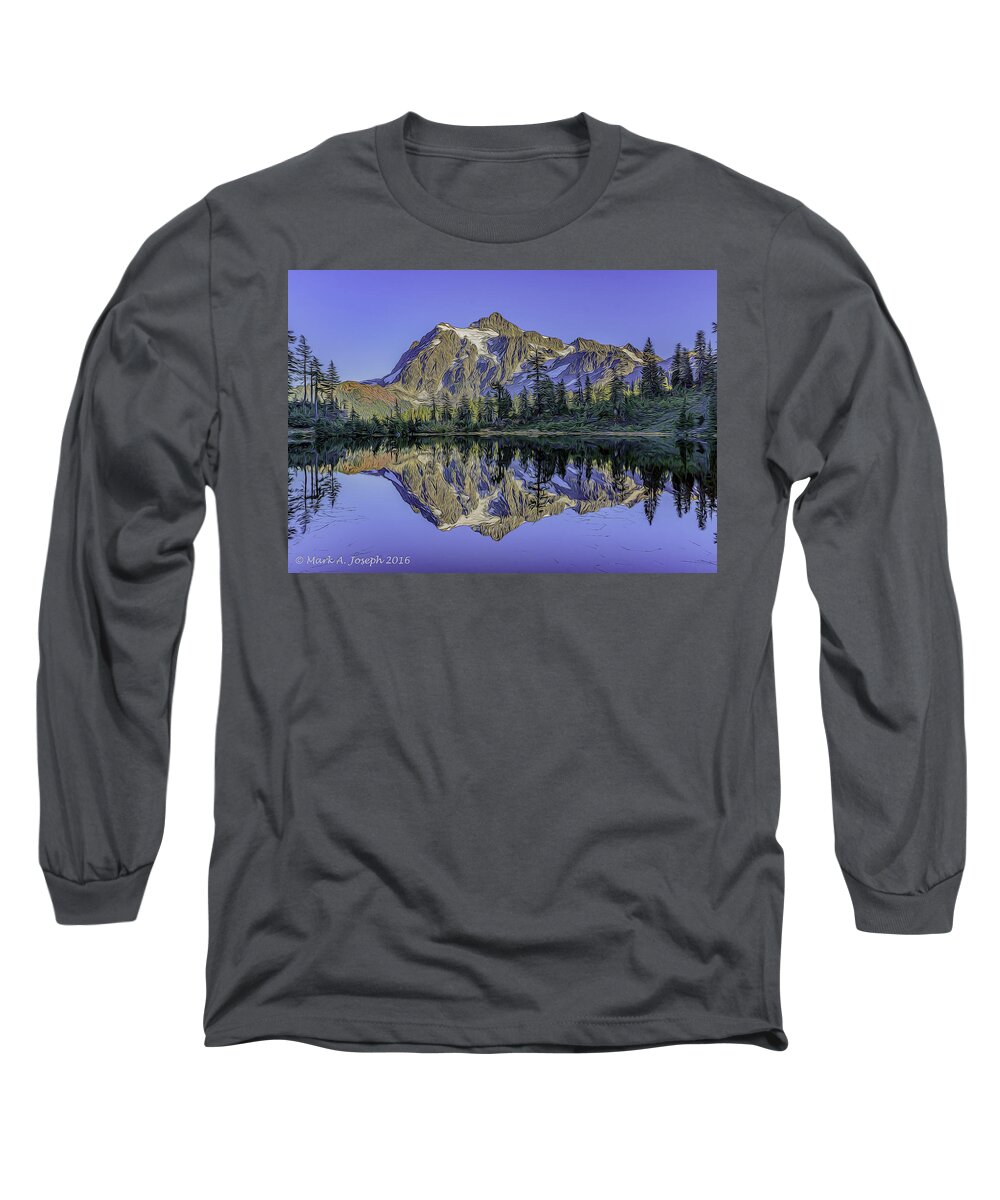 Lake Long Sleeve T-Shirt featuring the photograph Picture Lake Reflection by Mark Joseph