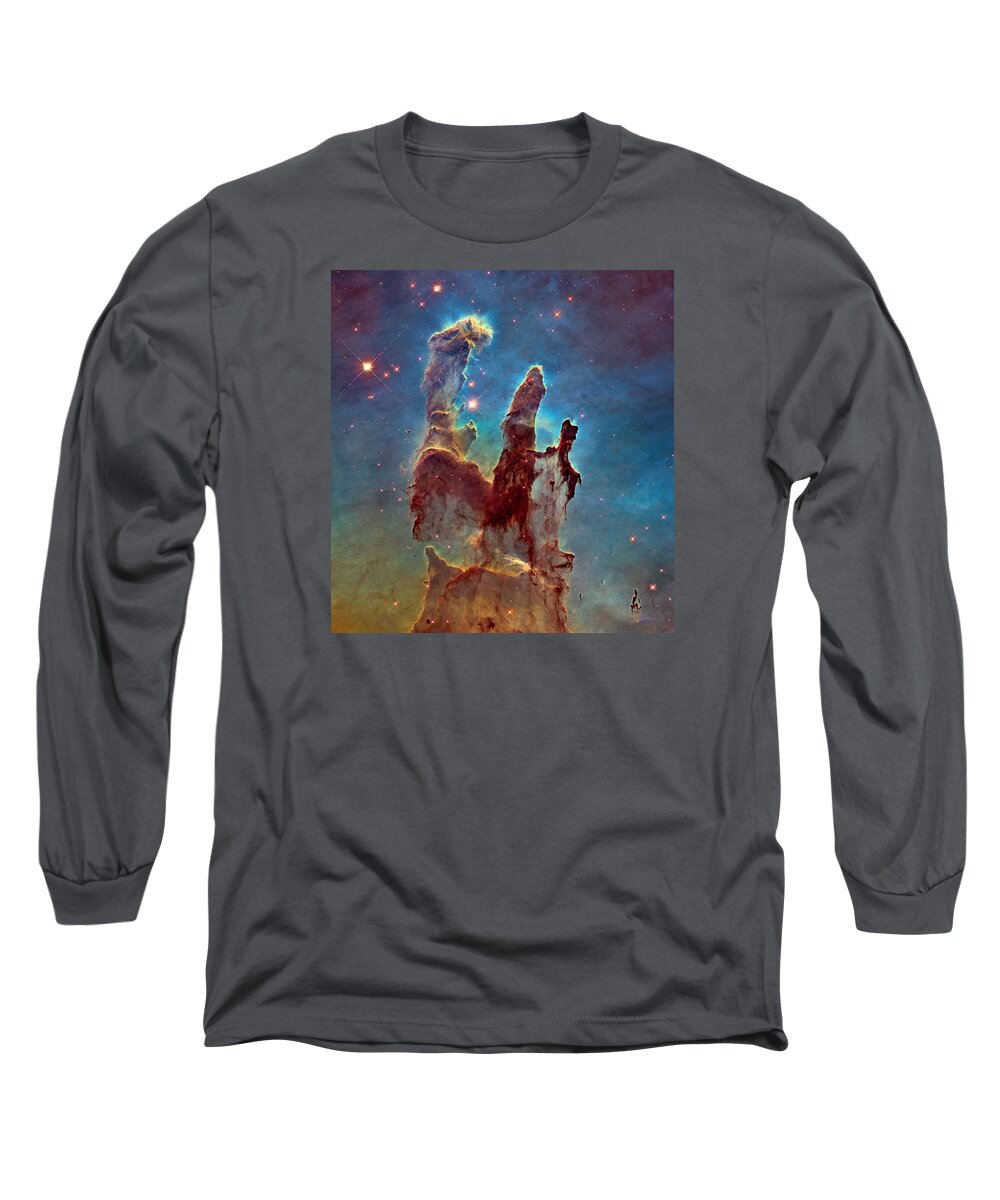 Space Long Sleeve T-Shirt featuring the photograph Pillars Of Creation by Carl Deaville