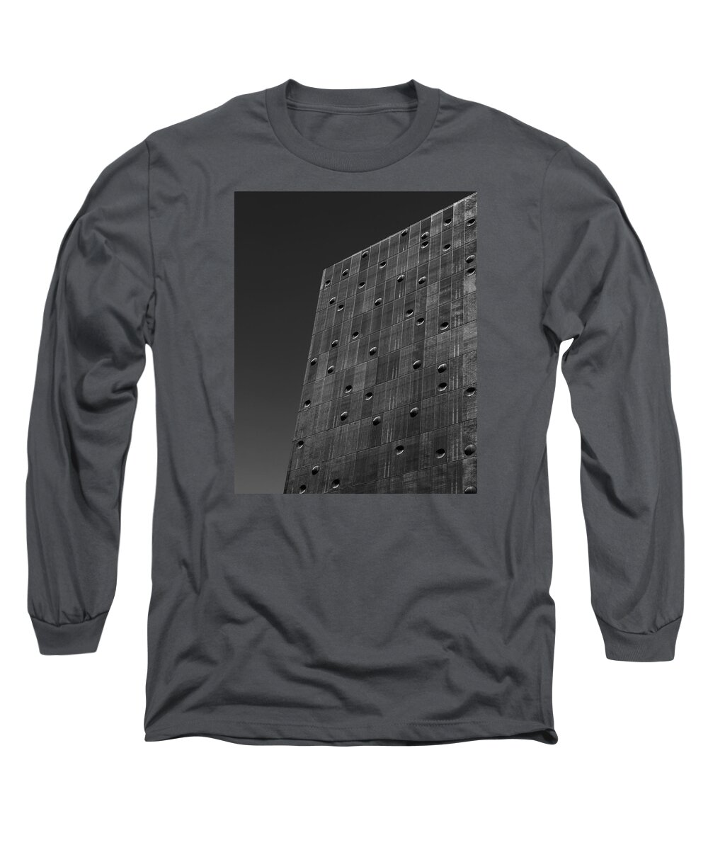 Building Long Sleeve T-Shirt featuring the photograph Pin hole building by Emme Pons