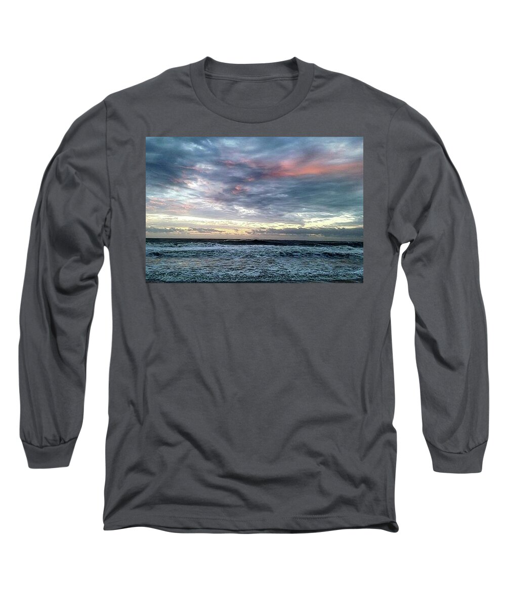 Weather Long Sleeve T-Shirt featuring the photograph Pink Clouds at Dawn by Robert Banach