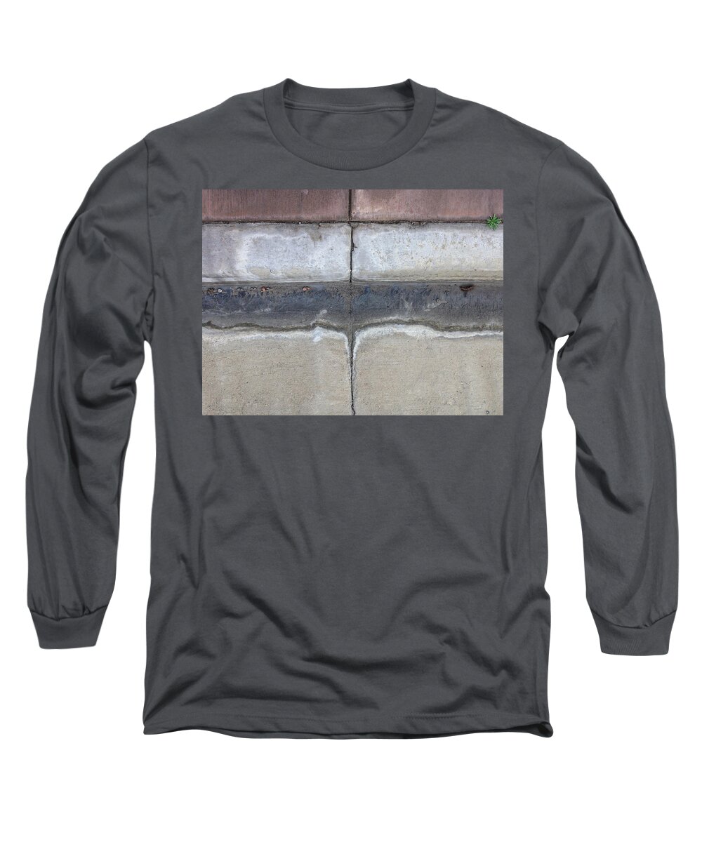 Curb Long Sleeve T-Shirt featuring the photograph Pink Curb by Stan Magnan