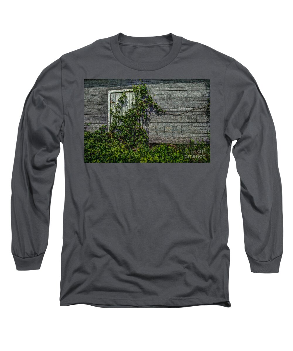 Abandoned Long Sleeve T-Shirt featuring the photograph Plant Security by Roger Monahan