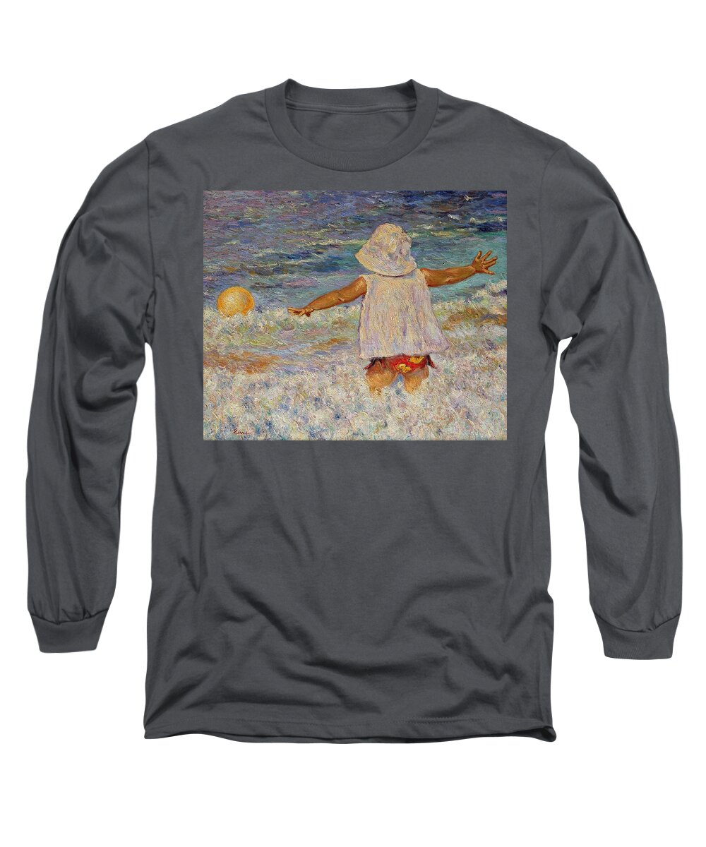 Play Long Sleeve T-Shirt featuring the painting Play by Pierre Dijk