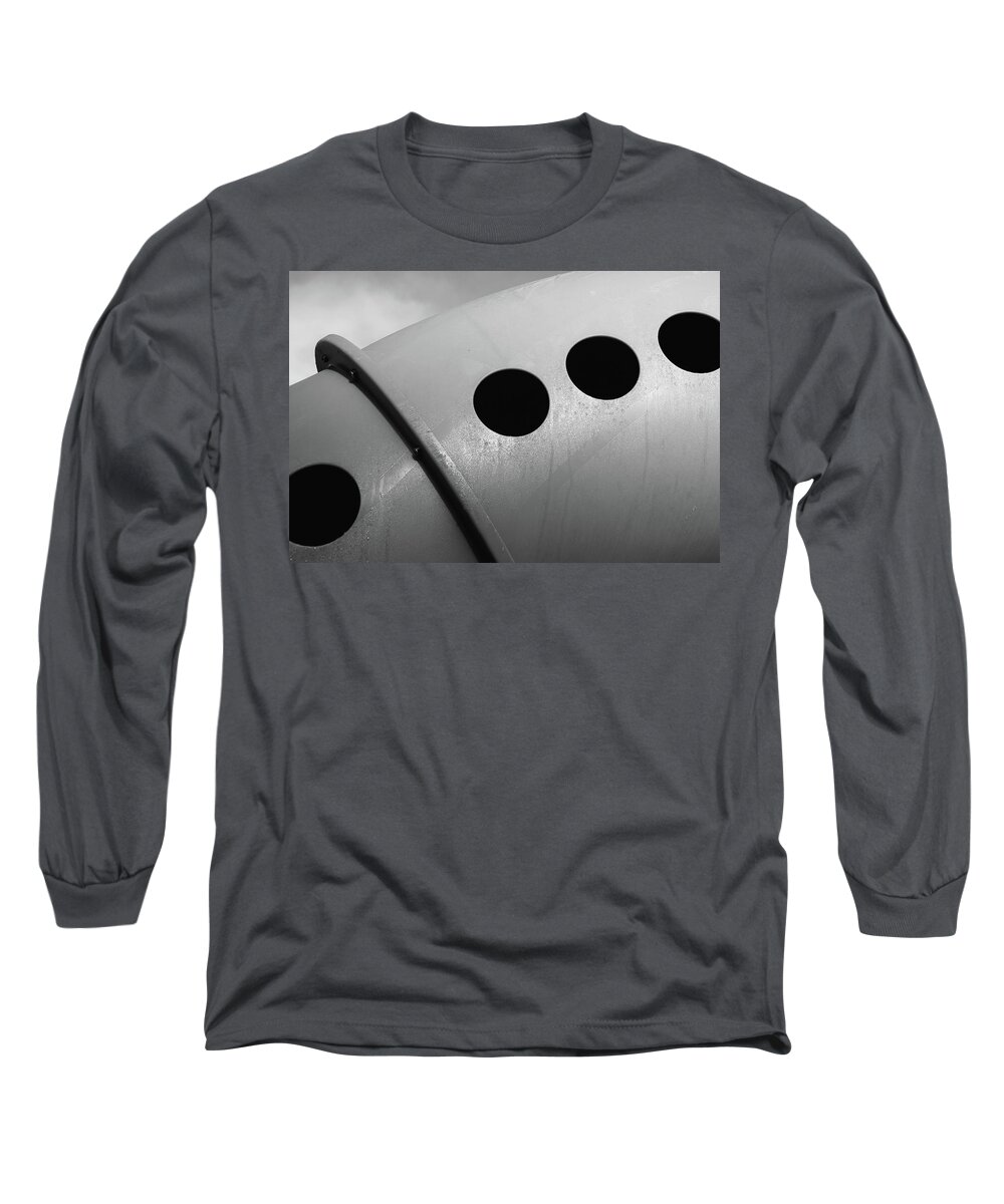 Abstract Long Sleeve T-Shirt featuring the photograph Playground Bridge by Richard Rizzo
