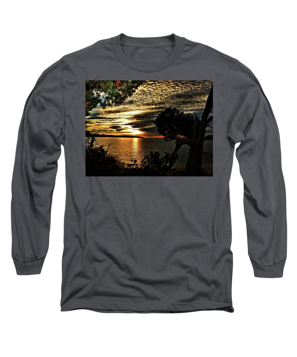 Cape Cod Long Sleeve T-Shirt featuring the photograph Pocasset Sunset by Bruce Gannon