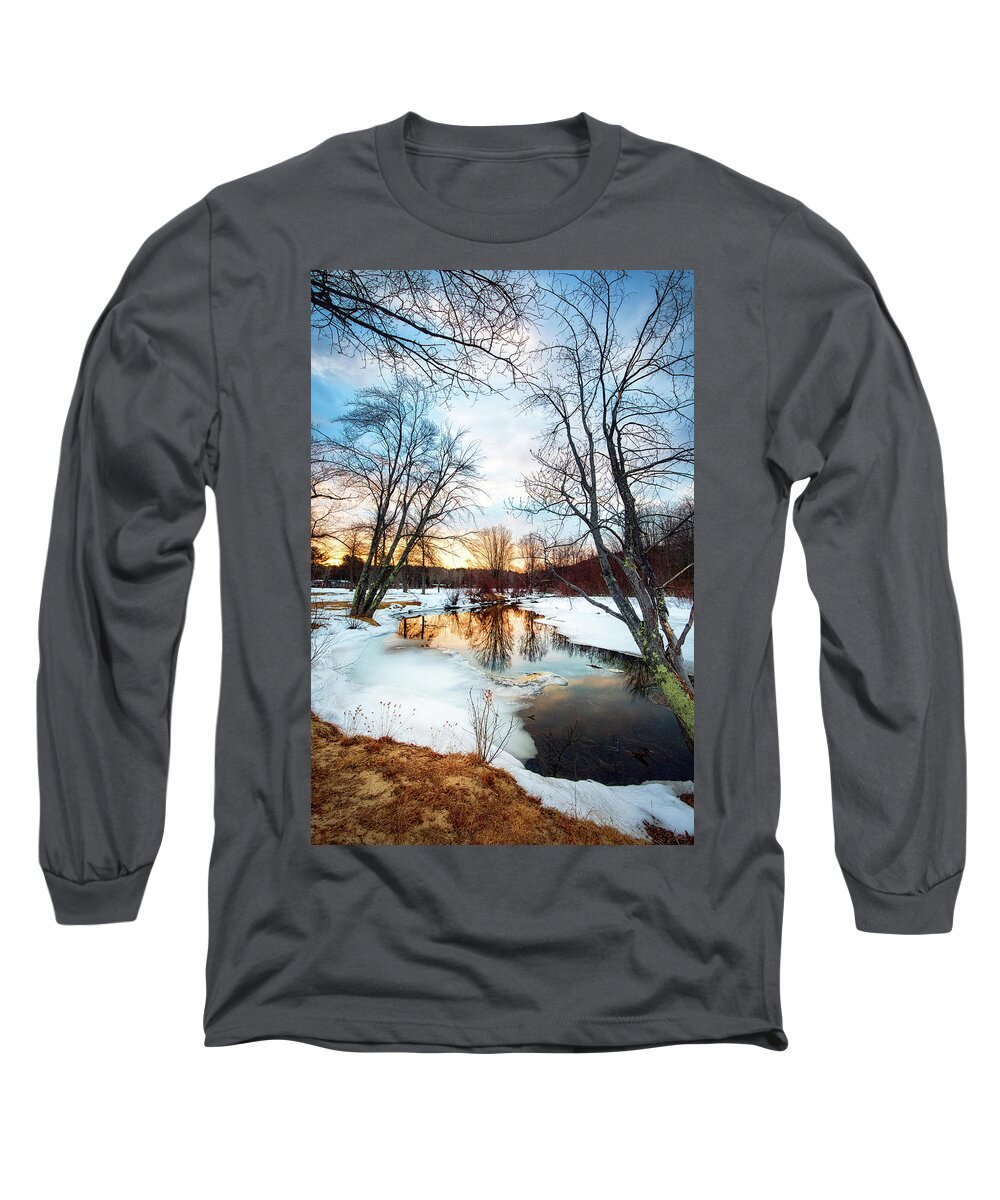 16-35 Long Sleeve T-Shirt featuring the photograph Poor Farm Brook by Robert Clifford