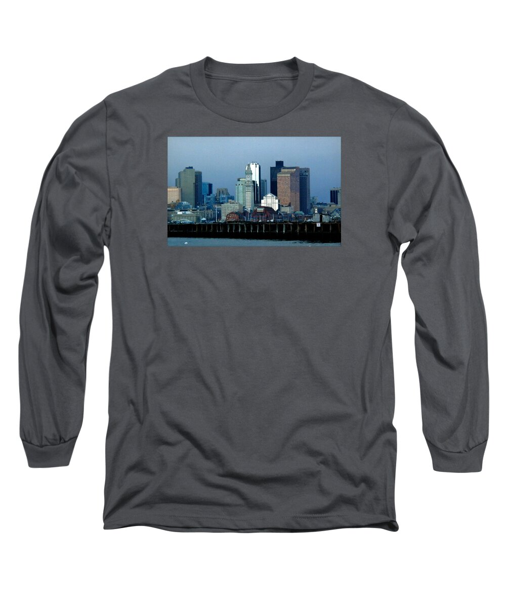 Boston Long Sleeve T-Shirt featuring the photograph Port of Boston by Robert Nickologianis