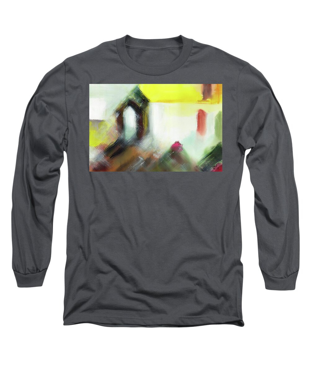 Nature Long Sleeve T-Shirt featuring the painting Portal by Anil Nene