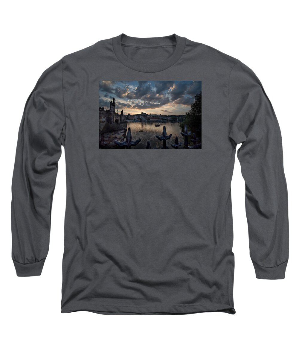 2015 James David Phenicie Long Sleeve T-Shirt featuring the photograph Prague Castle by James David Phenicie