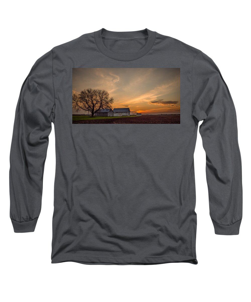 Sunrise Long Sleeve T-Shirt featuring the photograph Prairie Sunrise by Kristine Hinrichs