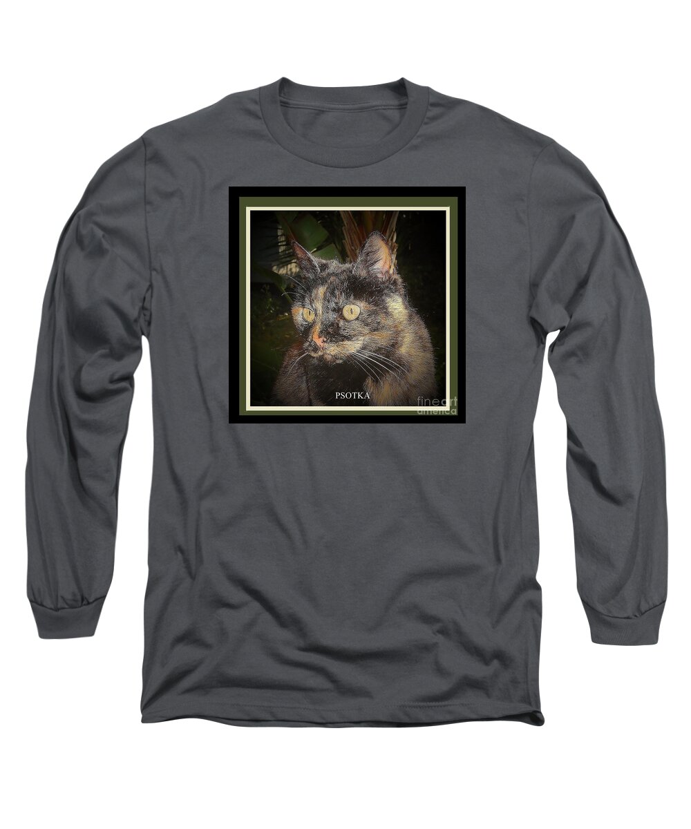 Pet Cat Long Sleeve T-Shirt featuring the photograph Psotka by Andrew Drozdowicz
