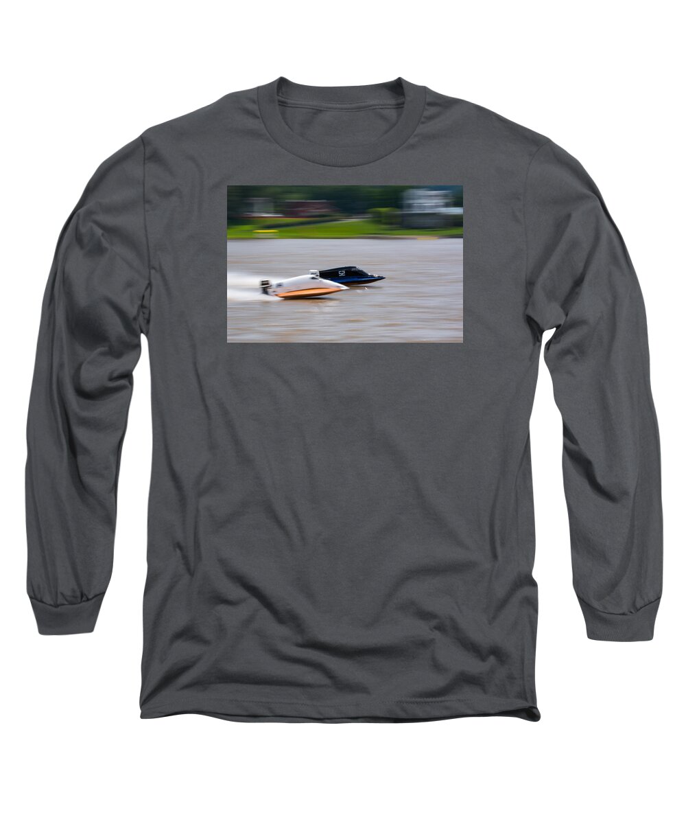 Racing Long Sleeve T-Shirt featuring the photograph Racing On The Ohio by Holden The Moment