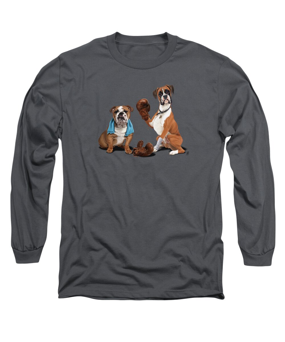 Illustration Long Sleeve T-Shirt featuring the digital art Raging Wordless by Rob Snow