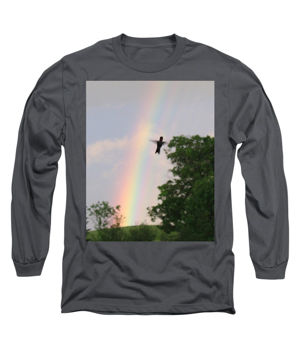 Birds Long Sleeve T-Shirt featuring the photograph Rainbow Bird by Ed Smith