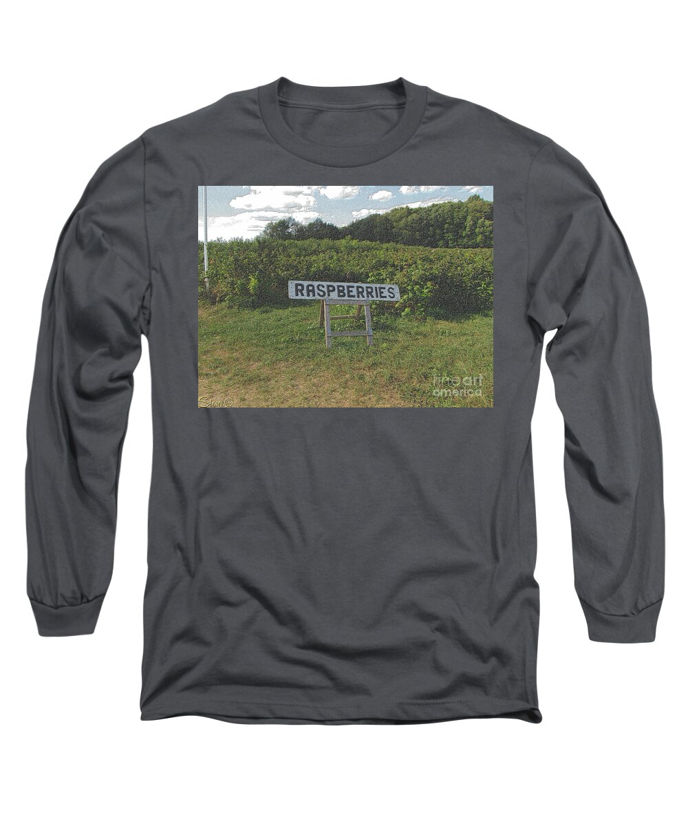 Country Long Sleeve T-Shirt featuring the photograph Raspberry Fields Three by September Stone