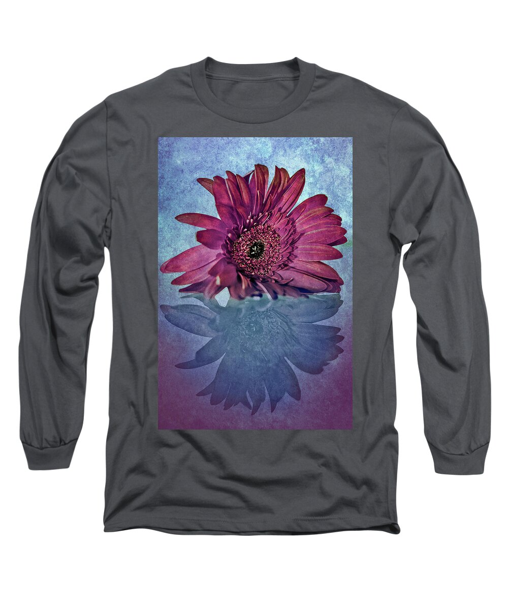 Red Long Sleeve T-Shirt featuring the photograph Red And Blue Duet by Elvira Pinkhas