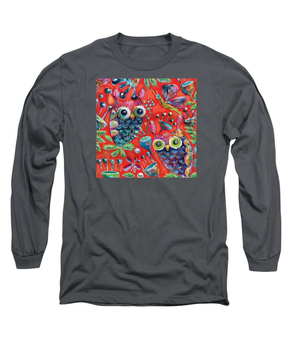Red Hoot Long Sleeve T-Shirt featuring the photograph Red Hoots by DAKRI Sinclair