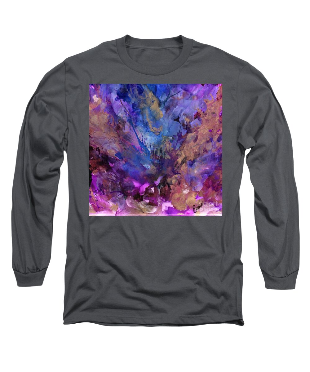 Angel Visit Long Sleeve T-Shirt featuring the painting The Angel Visit by Eunice Warfel