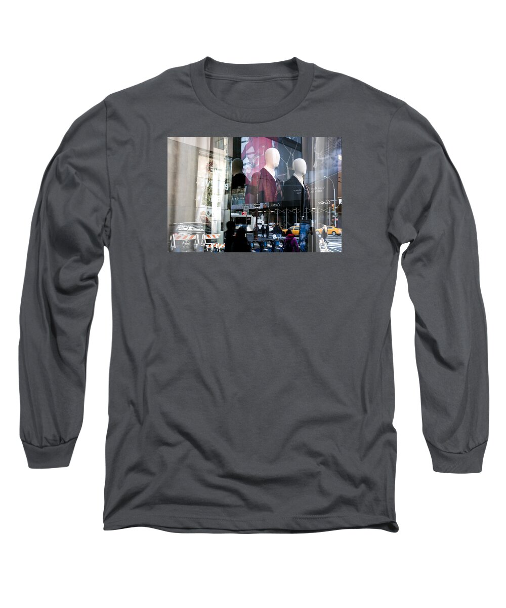  Nyc Long Sleeve T-Shirt featuring the photograph Reflections of New York by Allen Carroll