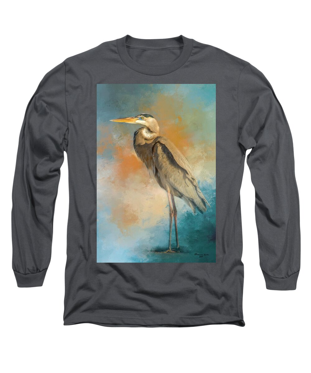 Bird Long Sleeve T-Shirt featuring the photograph Rhapsody In Blue by Marvin Spates