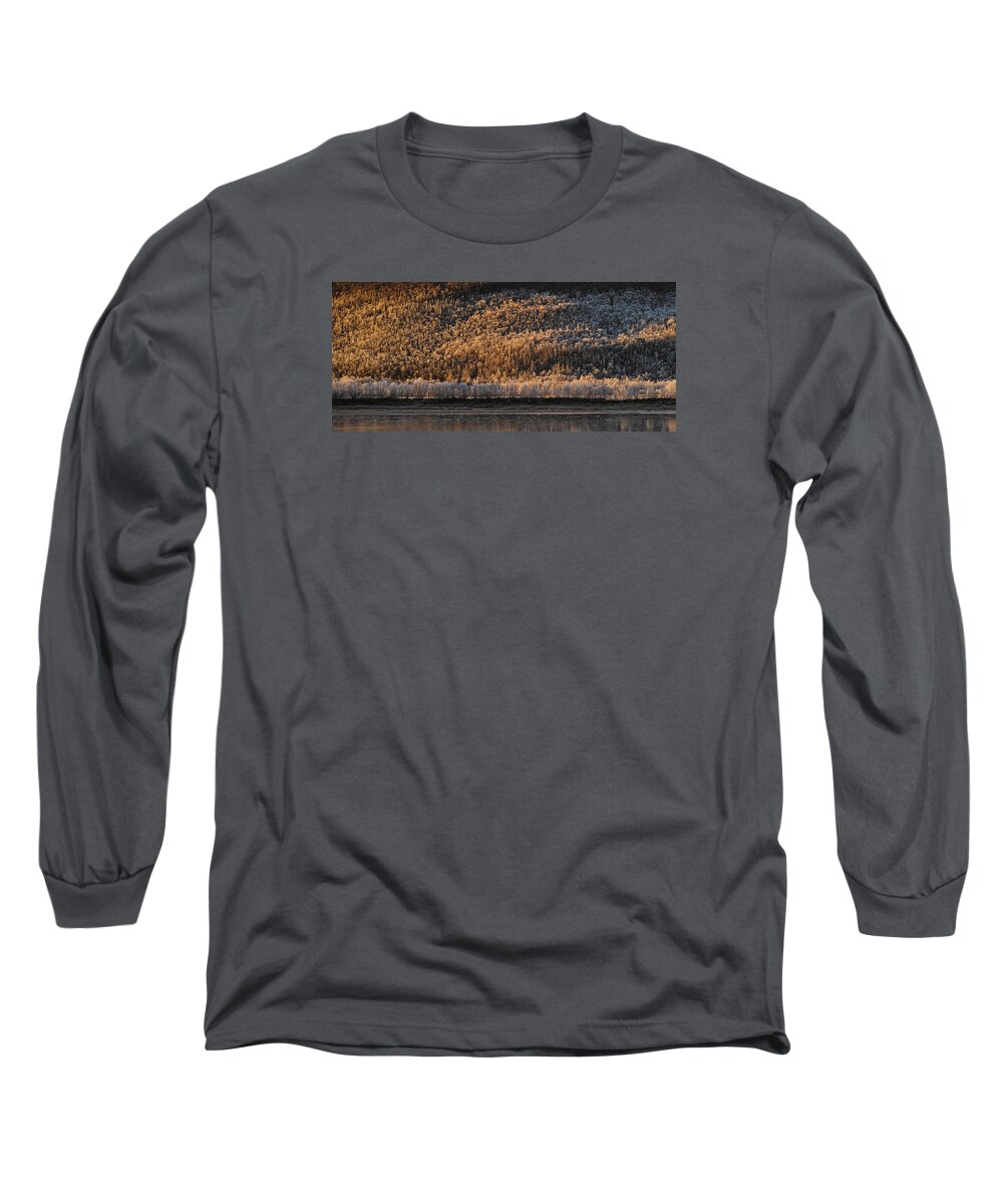 Rime Long Sleeve T-Shirt featuring the photograph Rime and Water by Pekka Sammallahti