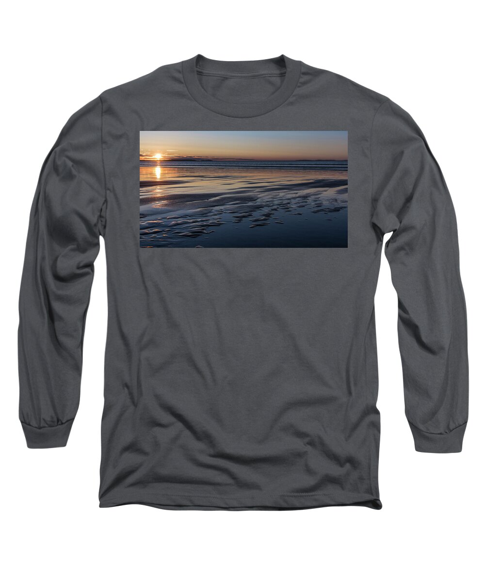 Sand Long Sleeve T-Shirt featuring the photograph Rippled Sunrise by Holly Ross