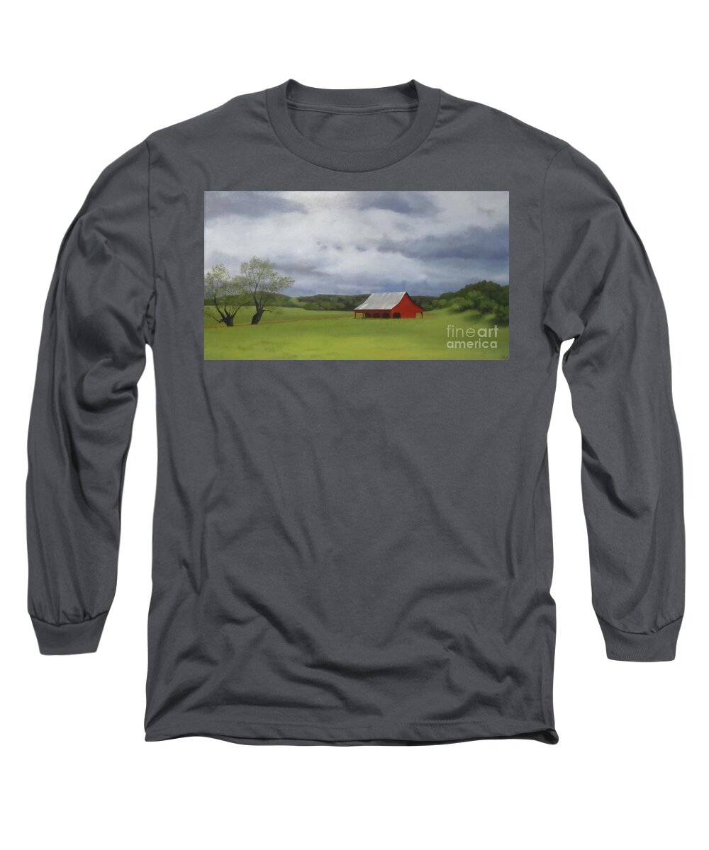 Yosemite Long Sleeve T-Shirt featuring the painting Road to Yosemite by Phyllis Andrews