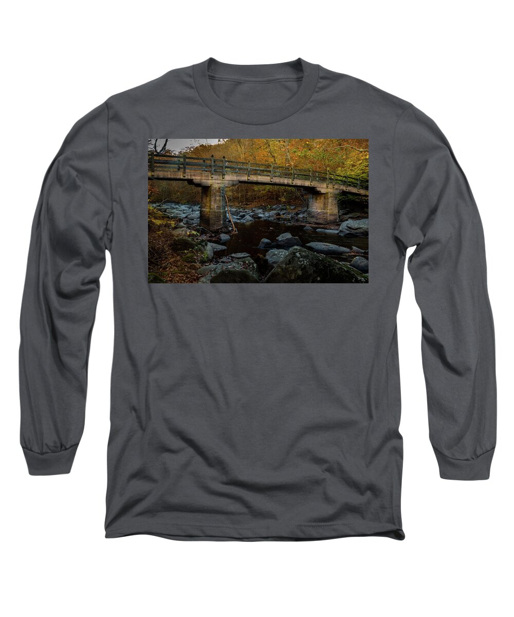 Usa Long Sleeve T-Shirt featuring the photograph Rock Creek Park Bridge by Ed Clark