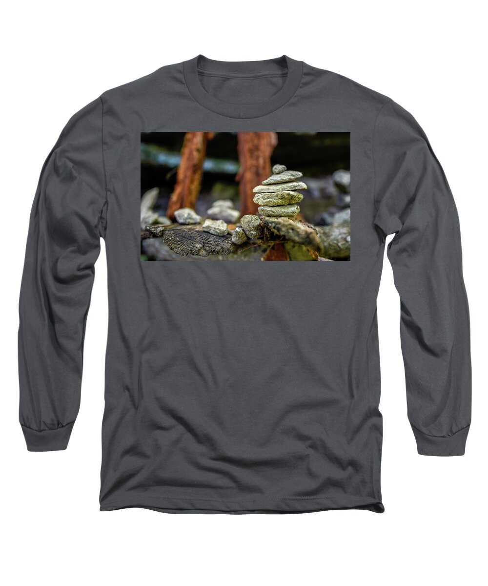 Blue Ridge Long Sleeve T-Shirt featuring the photograph Rock Stack by Doug Ash