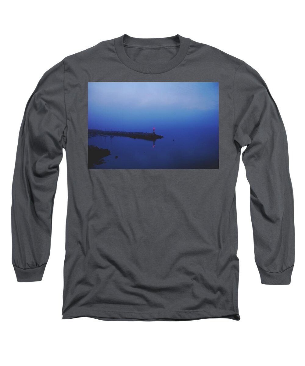 Fog Long Sleeve T-Shirt featuring the photograph Rockport Harbor by Matt Cegelis