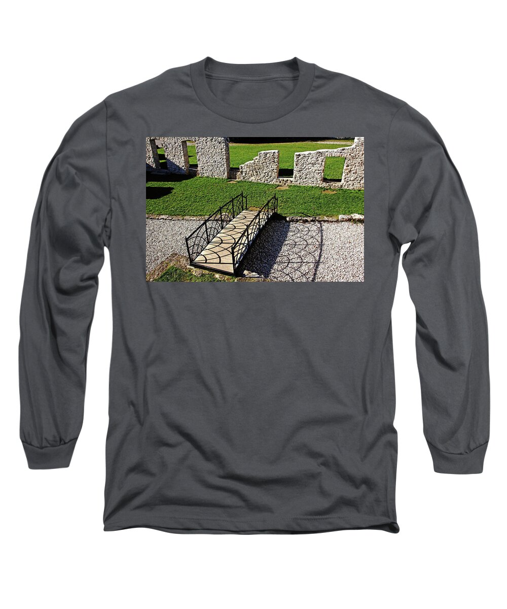 Rockwood Long Sleeve T-Shirt featuring the photograph Rockwood Ruins Bridge by Debbie Oppermann