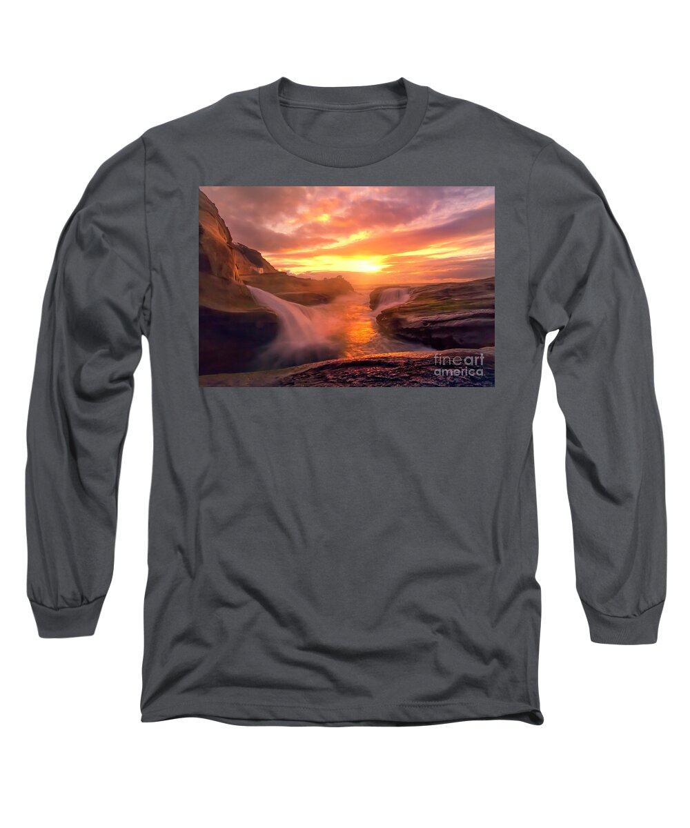  Oregon Long Sleeve T-Shirt featuring the photograph Rocky Oregon Coast 6 by Timothy Hacker