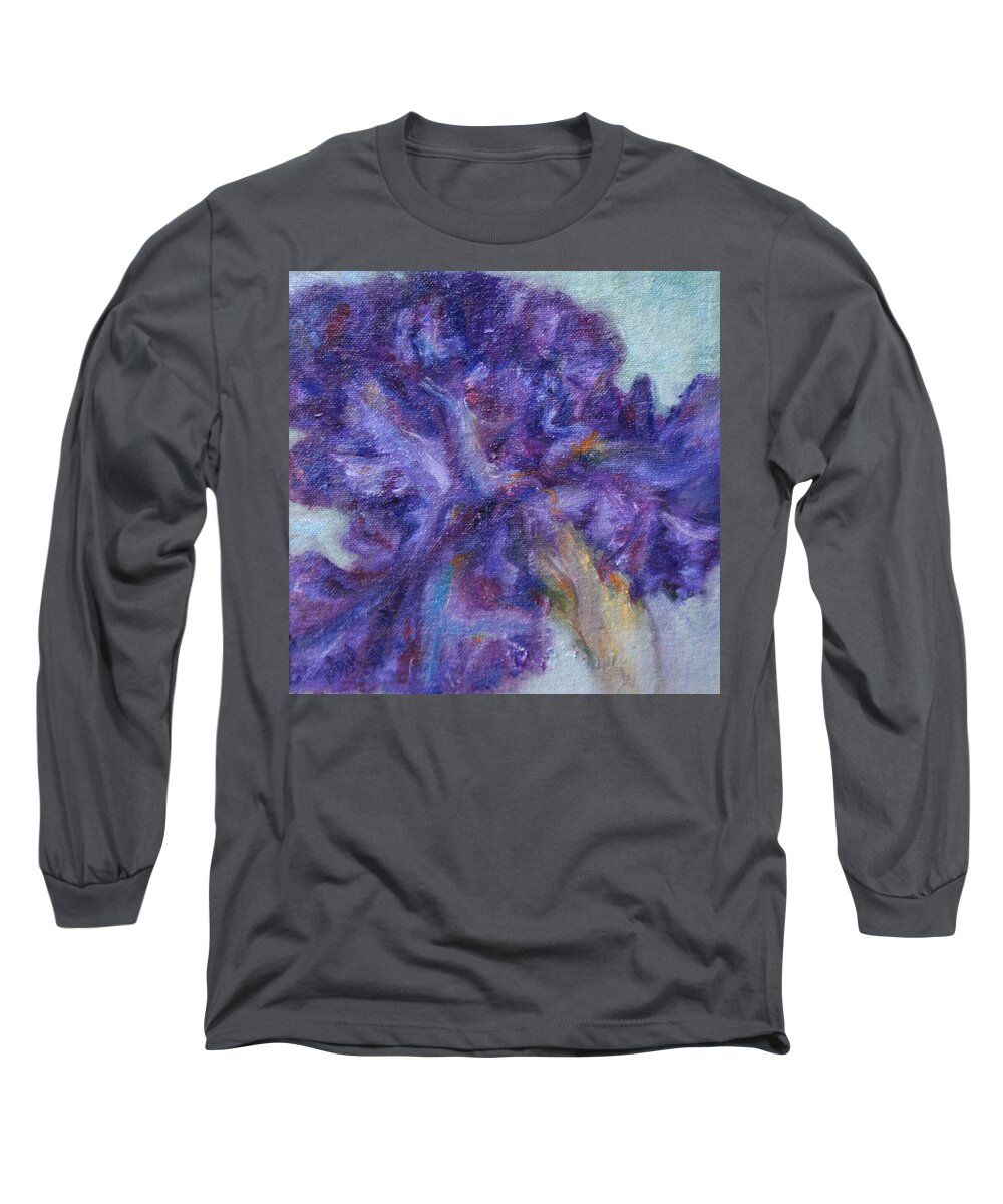Original Fine Art Long Sleeve T-Shirt featuring the painting Ruffled by Quin Sweetman