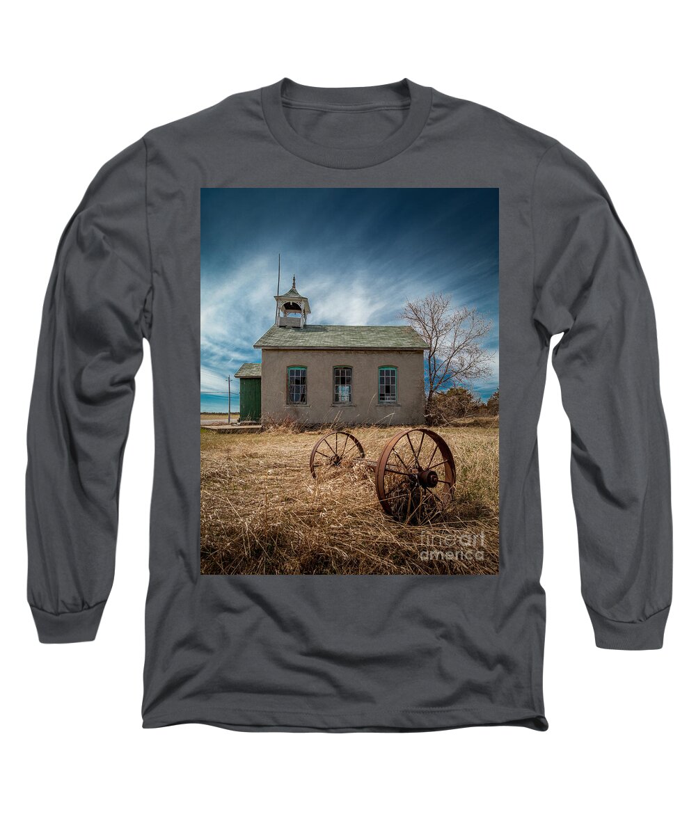 1875 Long Sleeve T-Shirt featuring the photograph Rural School by Roger Monahan
