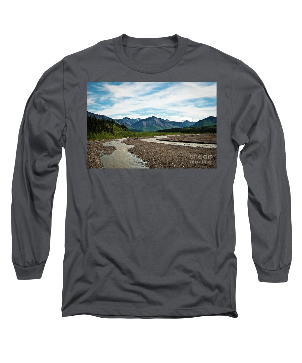 Blue Sky Long Sleeve T-Shirt featuring the photograph Rustic Water by Ed Taylor