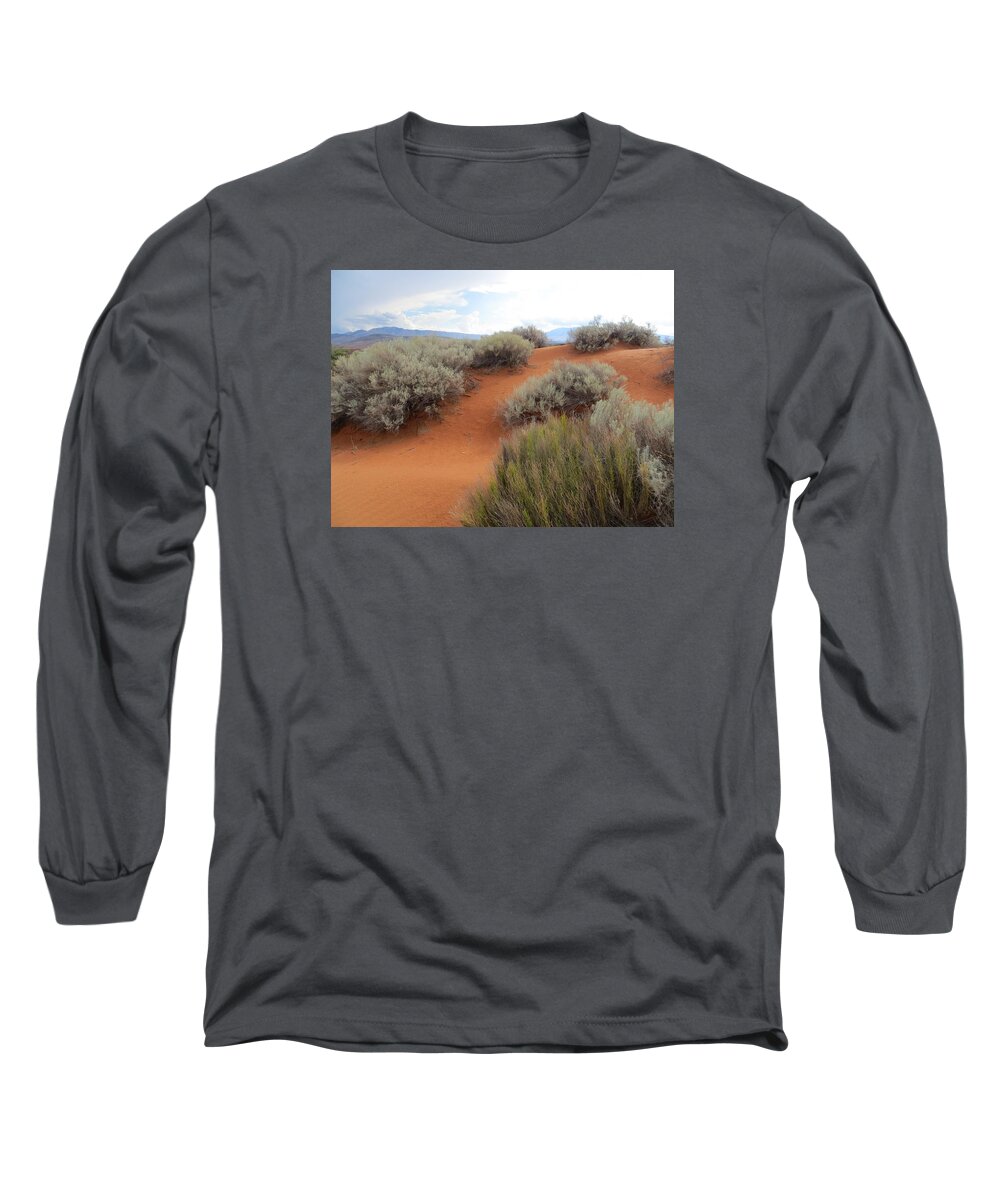 High Desert Long Sleeve T-Shirt featuring the photograph Sand and Sagebrush by Patricia Haynes