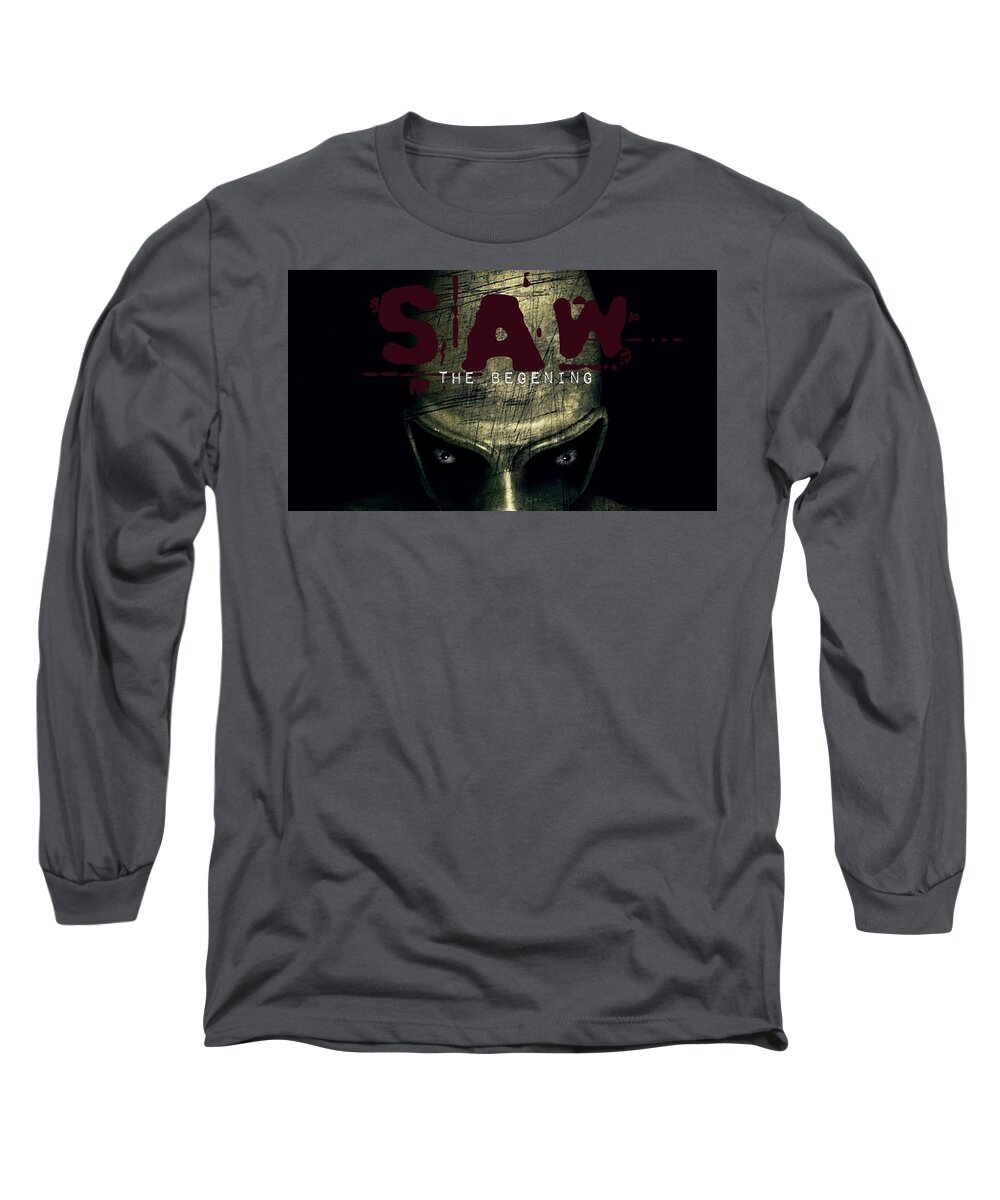Saw Long Sleeve T-Shirt featuring the digital art Saw by Maye Loeser