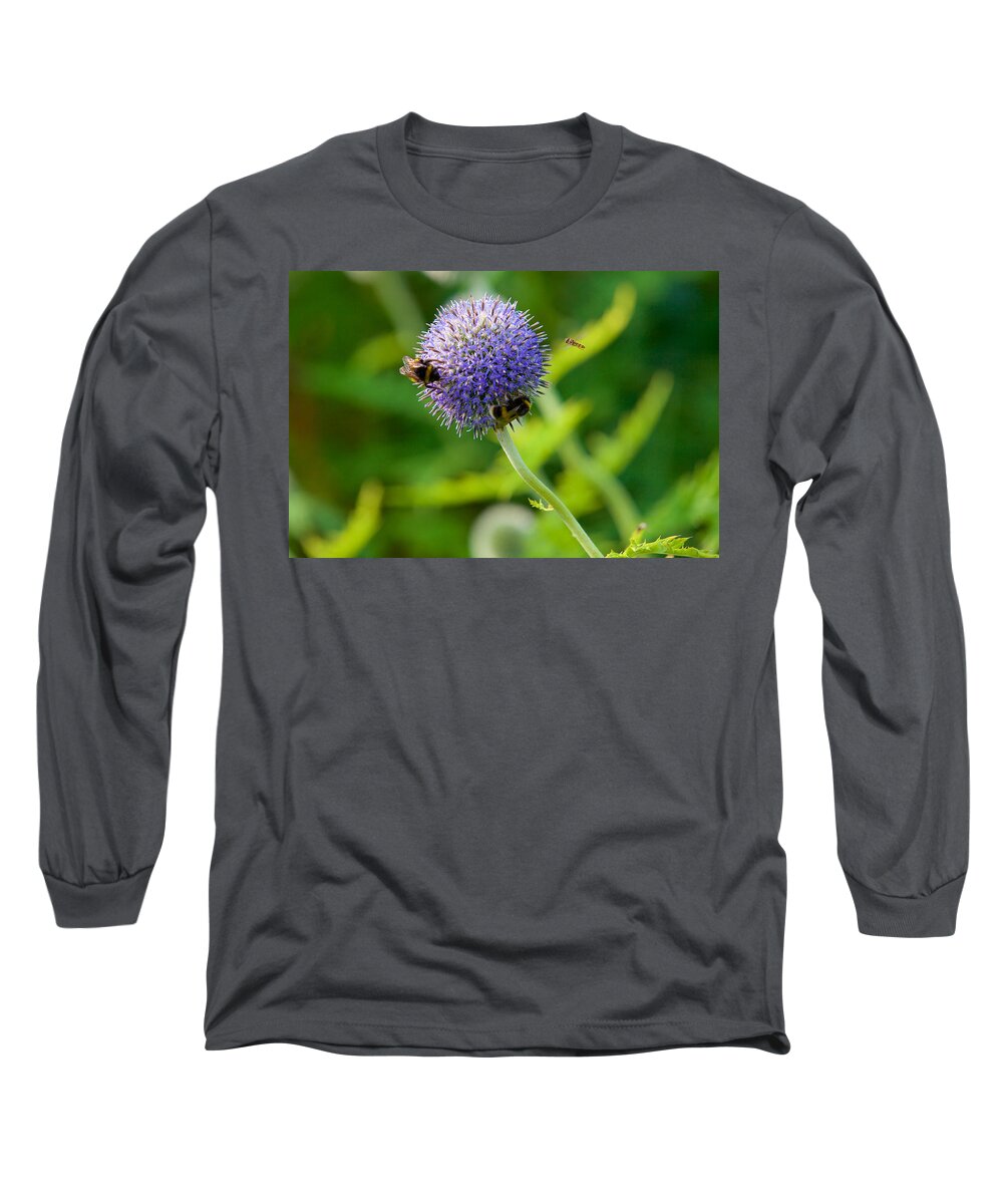 British Flowers Long Sleeve T-Shirt featuring the photograph Scented Blue by Mark Egerton